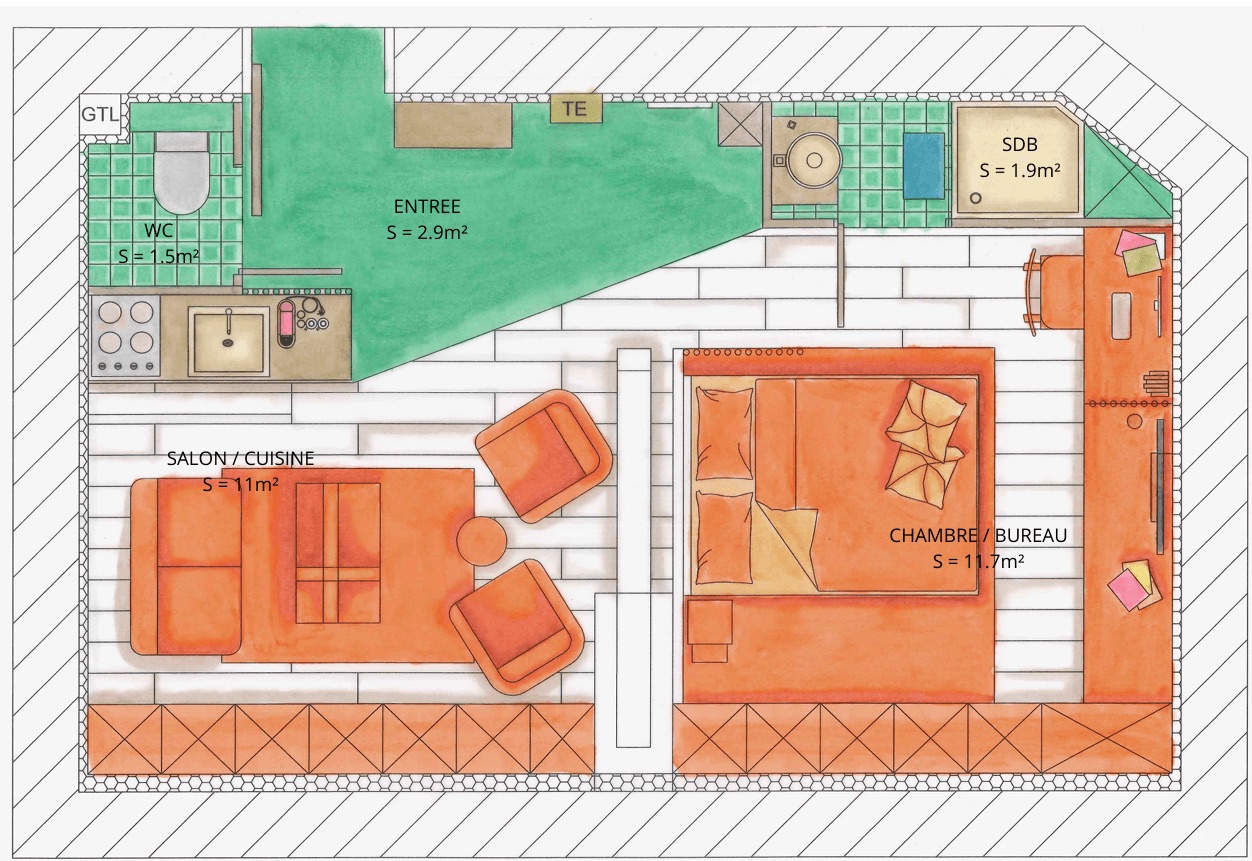 Prisme Urbain, plan d’aménagement